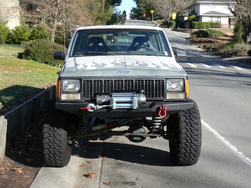 Jeep xj homemade winch bumper